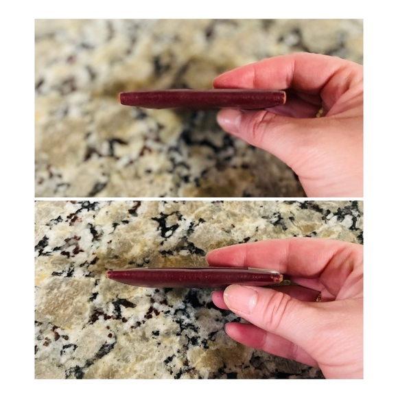 CARTIER Oxblood Red Leather Logo Small Wallet 💯 AUTHENTIC - Picture 12 of 13